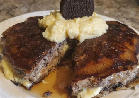 Recipe: Delicious Brad's copycat IHOP oreo pancakes w/ custard creme