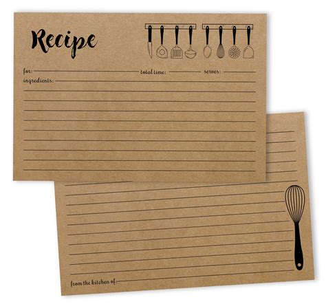 Inkdotpot 4x6 Inch Recipe Cards Set Of 50 Thick Double Sided