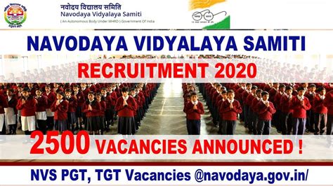 Nvs Teachers Recruitment Vacancies Navodaya Vidyalaya