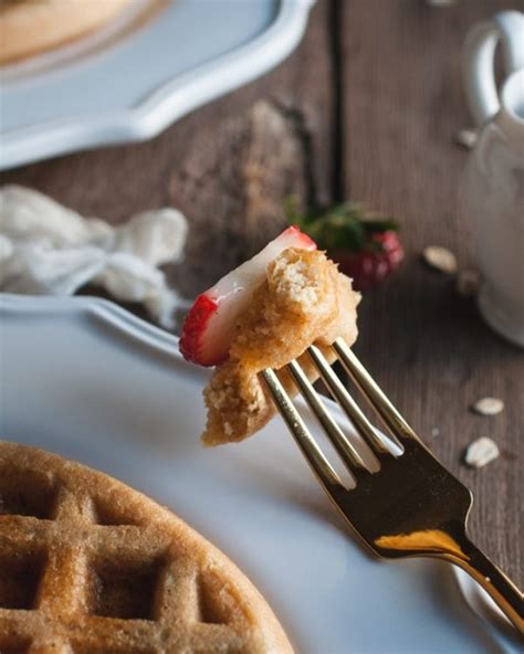 Oat Flour Waffles Easy Crispy And Gluten Free Feasting Not Fasting