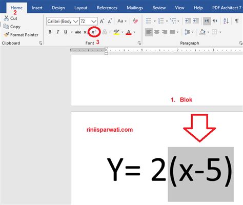 Cara Membuat Pangkat Di Word Baik Atas Maupun Bawah Termudah