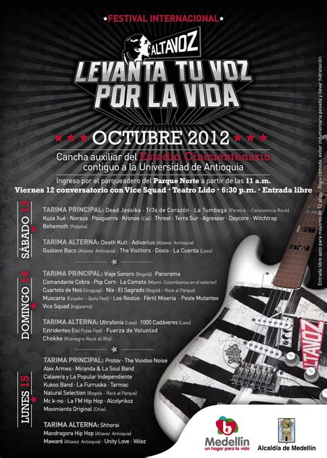 Conoce El Cartel Oficial Del Festival Internacional ALTAVOZ 2012