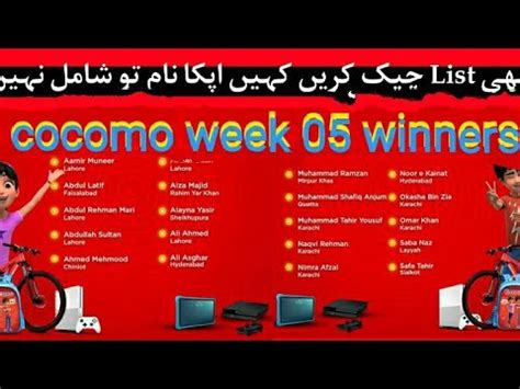 Golden Cocomo Week 05 Lucky Winners List Cocomo Snap N Win YouTube