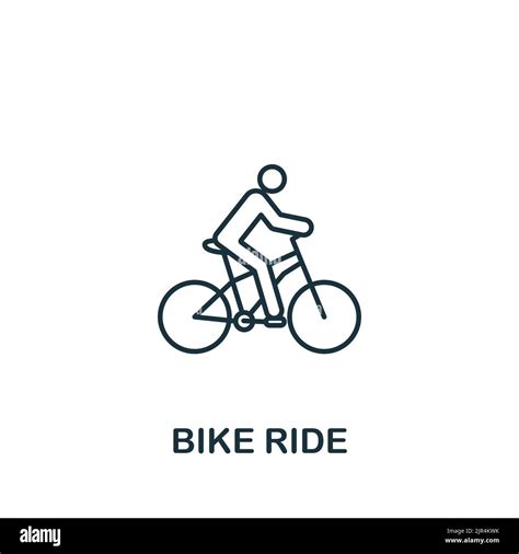 Bike Ride Icon Line Simple Line Outdoor Recreation Icon For Templates