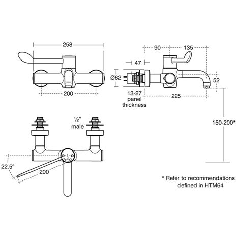 Htm64 Armitage Shanks Markwik 21 Thermostatic Panel Mounted Sequential