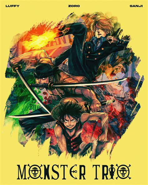 One Piece - Monster Trio Luffy Zoro Sanji :: Behance
