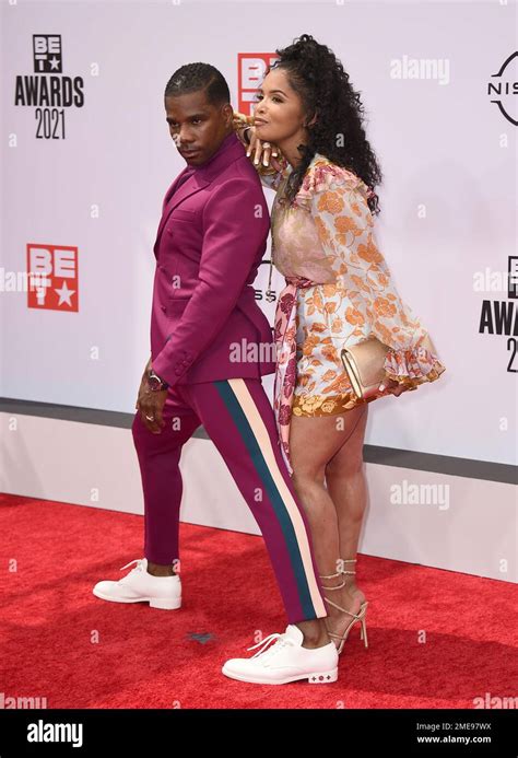 Kirk Franklin Left And Tammy Collins Arrive At The Bet Awards On