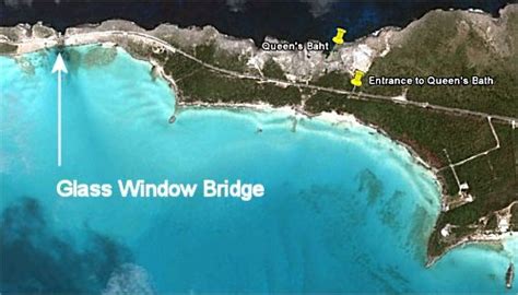 Satellite picture Glass Window Bridge & Queen's Baht | Satellite ...