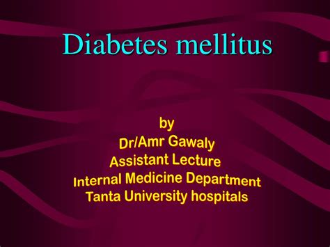 Ppt Diabetes Mellitus Powerpoint Presentation Free Download Id6337352