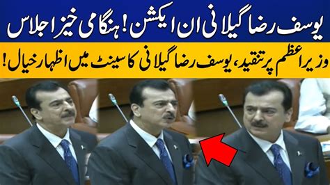 Yousaf Raza Gillani Hard Hitting Speech At Senate Capital Tv Youtube