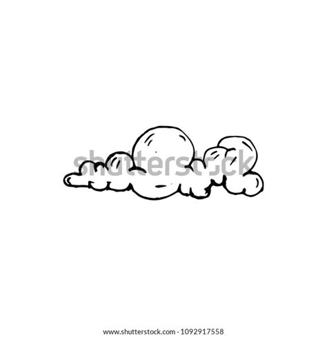 Handdrawn Cloud Doodle Icon Hand Drawn Stock Vector Royalty Free