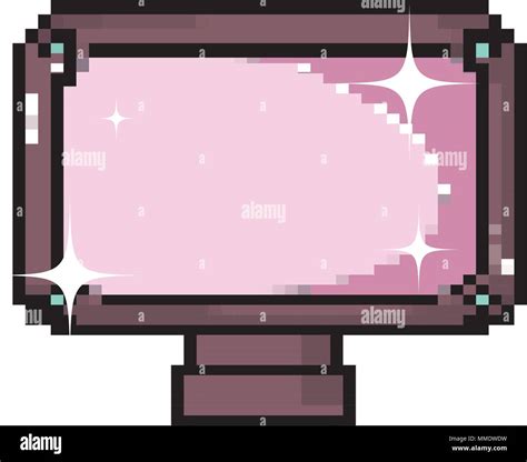 pixel electronic screen computer technology stock vector image art