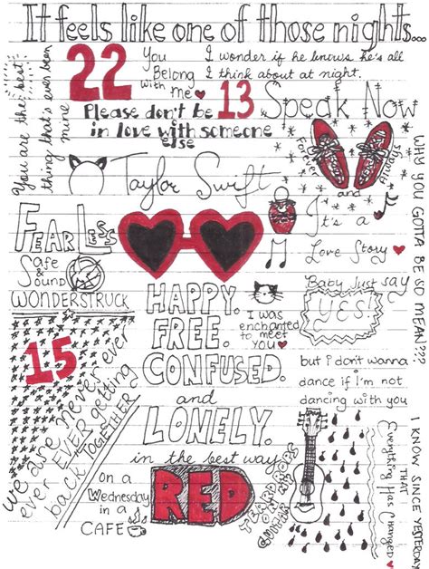 Taylor Swift Doodle and Typography by angelprincess15 on DeviantArt