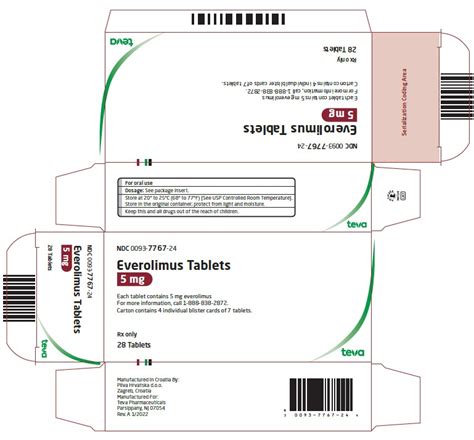 Everolimus By Teva Pharmaceuticals Usa Inc Everolimus Tablet