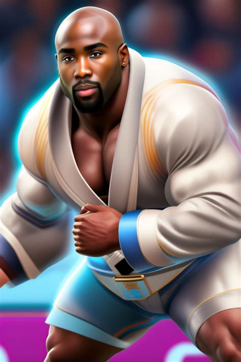 Lexica Teddy Riner Judoka Looks At The Camera Strong Tatami