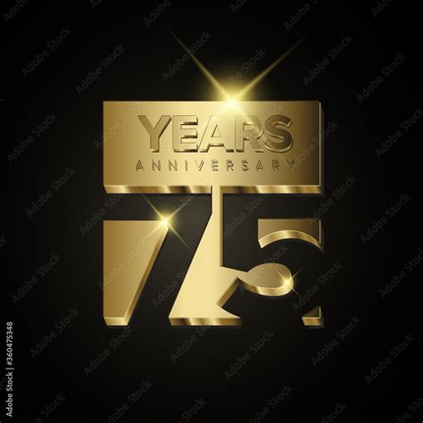 75 years anniversary card template Stock Vector | Adobe Stock