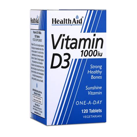 HealthScoop HealthAid Vitamin D3 1000iu 120 Tablets