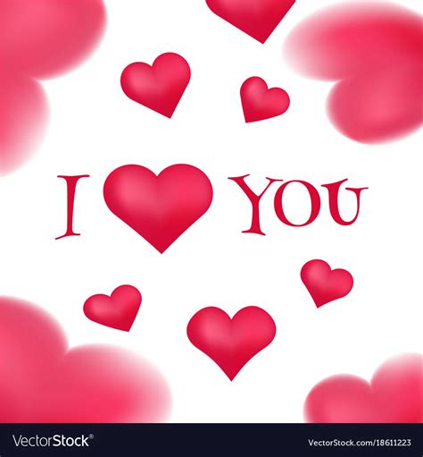 I love you banner with pink hearts Royalty Free Vector Image