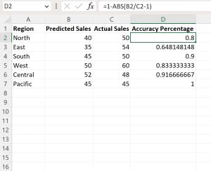 How to Calculate Accuracy Percentage in Excel 