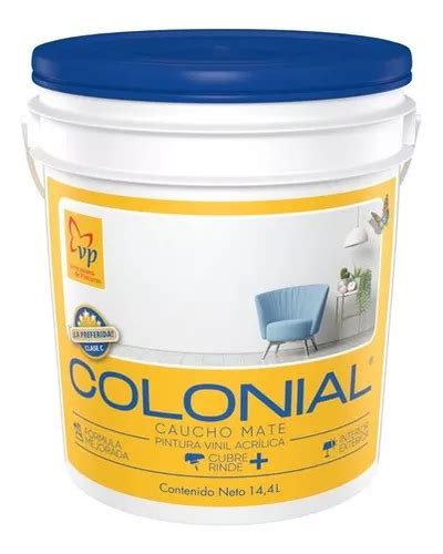 Pintura De Caucho Colonial Clase C Cuñete Blanco Intenso MercadoLibre