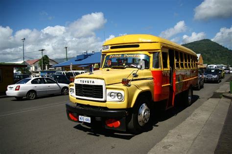 Vibrantly Painted Bus In Samoa Editorial Photo Image Of Samoa