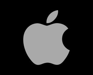 Apple brand logo phone symbol black design mobile Vector Image