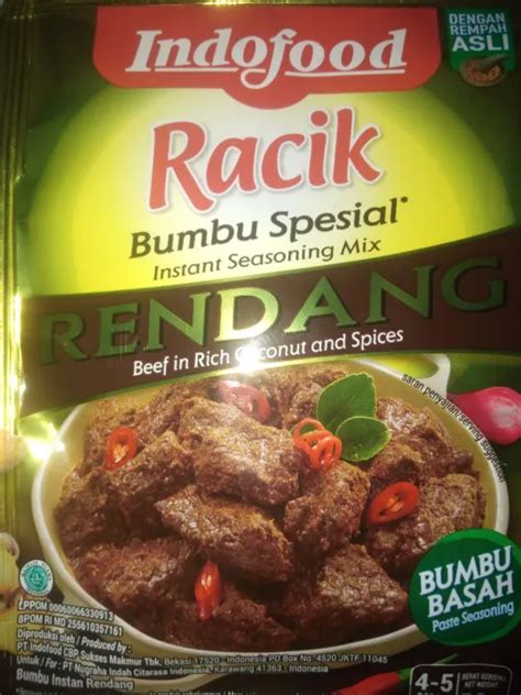 Indofood Racik Bumbu Rendang 1 Pcs 50gr Lazada Indonesia