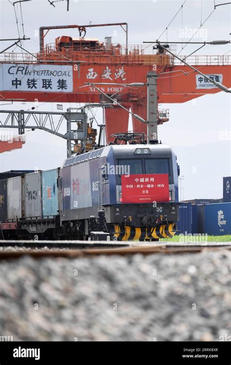 Xi An Aug A China Vietnam Freight Train Pulls