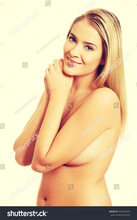 Portrait Nude Woman Covering Her Breast Stock Photo Shutterstock