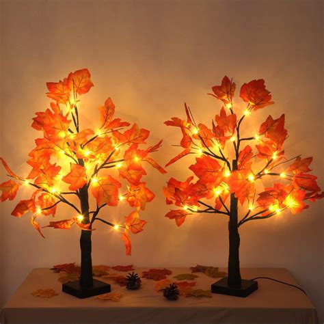 Blika 2 Pack Maple Tree Light For Fall Thanksgiving 24