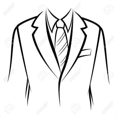 Suit Jacket Drawing Sketch Coloring Page