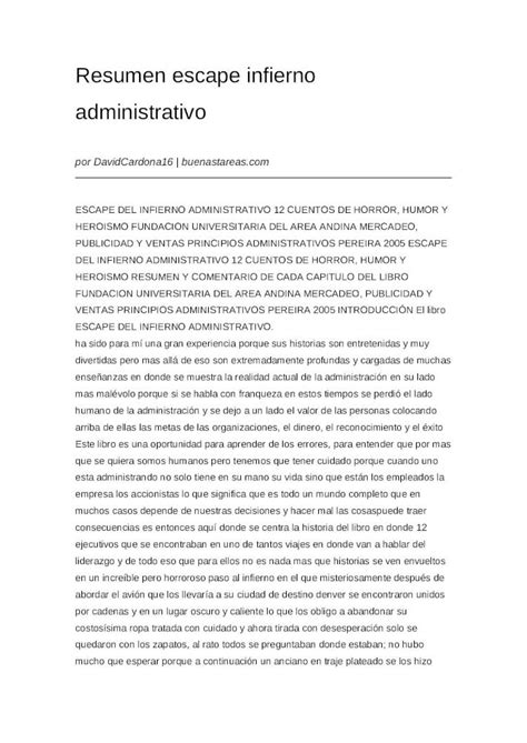 Docx Resumen Escape Infierno Administrativo Pdfslide Net