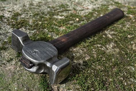 Hand Forged Blacksmith Hammer Cross Peen Hammer 35lb Etsy