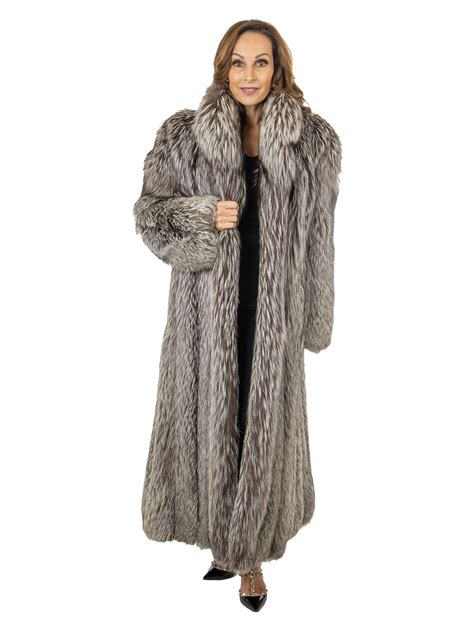 Silver Fox Fur Coat Medium Estate Furs