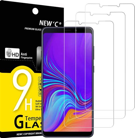 Newc 3 Pezzi Vetro Temperato Per Samsung Galaxy A9 2018 Sm A920f A9 Star Pro A9s