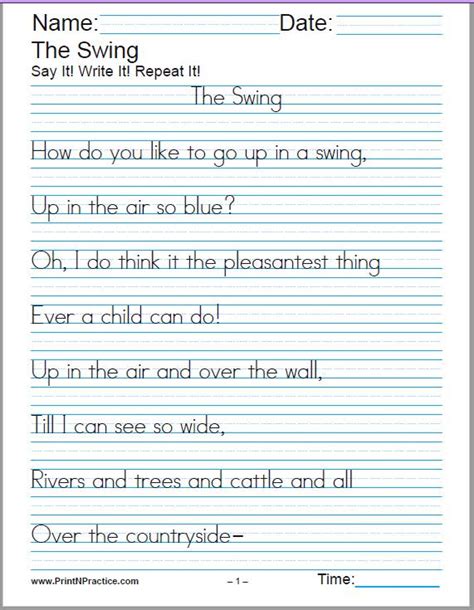 60 Cursive Handwriting Sheets 150 Manuscript Worksheets Free Worksheets Samples