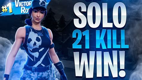 Solo 21 Kill Win Fortnite Battle Royale Youtube