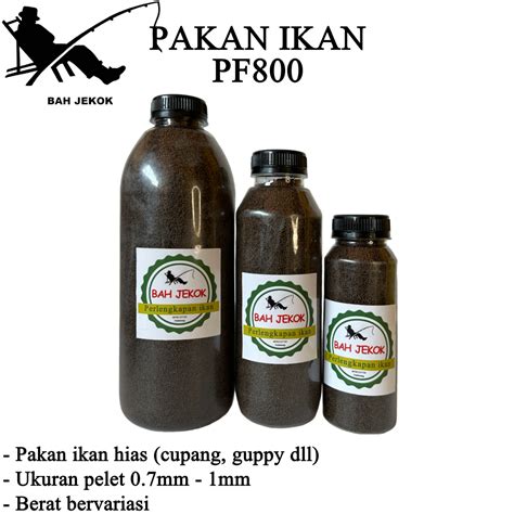 Jual Pelet PF800 Pakan Ikan Hias Kecil Bibit Cupang Koi Guppy Tertra