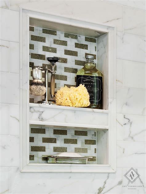 Marble Shower Niche Bathroom By Amy Vermillion Shower Niche Marble