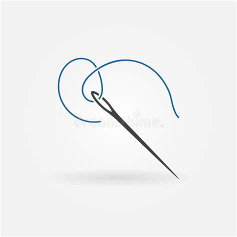 Sewing Needle Vector Icon Needlework Creative Symbol Stock Vector