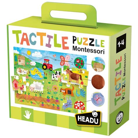 Tactile Puzzle Montessori HDUMU23592 Headu Usa Llc Hands On