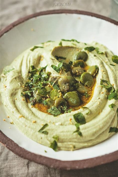 Hummus z bobu Jadłonomia wegańskie przepisy nie tylko dla wegan