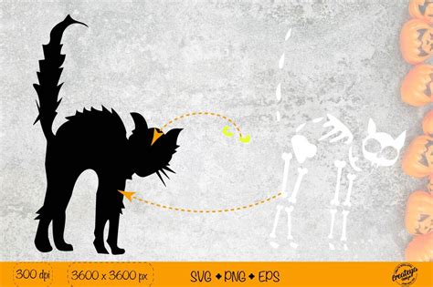 Black Cat Silhouette Svg Scary Cat Halloween Svg By Createya Design