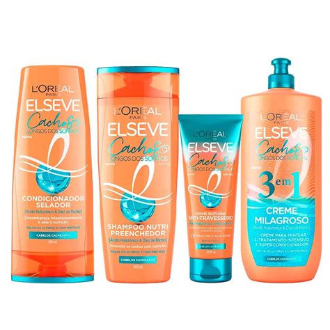 Elseve Cachos Longos Dos Sonhos Kit Shampoo Condicionador Creme