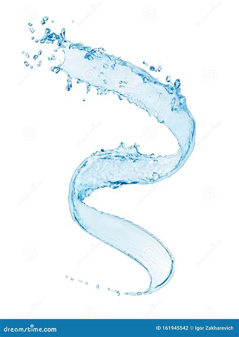 Swirling Water Splashes Isolated Stock Photo - Image of fresh, closeup: 161945542