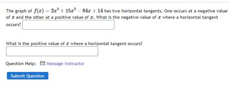 Solved The Graph Of Fx2x315x2−84x14 Has Two Horizontal