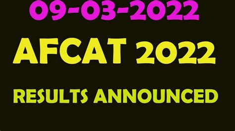 Afcat Results Released Airforce Afcat Results Announced