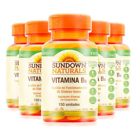 Kit Vitamina B Mg Piridoxina Sundown Comprimidos Submarino