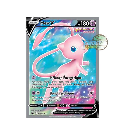 Mew V Full Art Ultra Rare Epee Et Bouclier Poing De Fusion