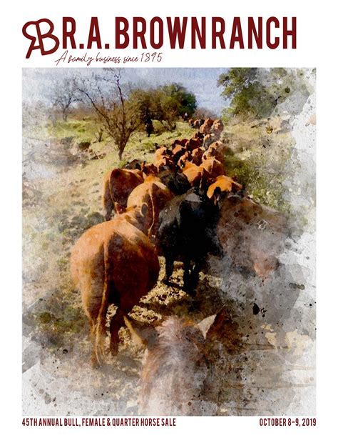 Ra Brown Ranch 2019 Fall Bull Sale Catalog By Livestockdirect Issuu